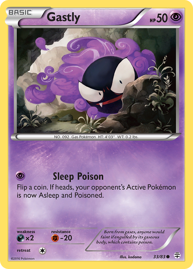 Gastly (33/83) [XY: Generations] | Black Swamp Games