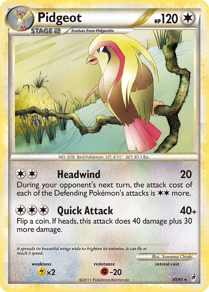 Pidgeot (30/95) [HeartGold & SoulSilver: Call of Legends] | Black Swamp Games
