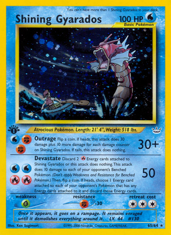 Shining Gyarados (65/64) [Neo Revelation 1st Edition] | Black Swamp Games