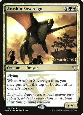 Arashin Sovereign [Dragons of Tarkir Promos] | Black Swamp Games