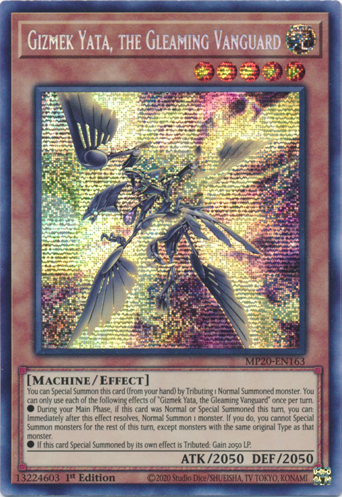 Gizmek Yata, the Gleaming Vanguard [MP20-EN163] Prismatic Secret Rare | Black Swamp Games