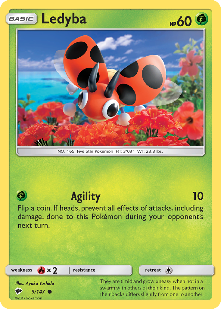 Ledyba (9/147) [Sun & Moon: Burning Shadows] | Black Swamp Games