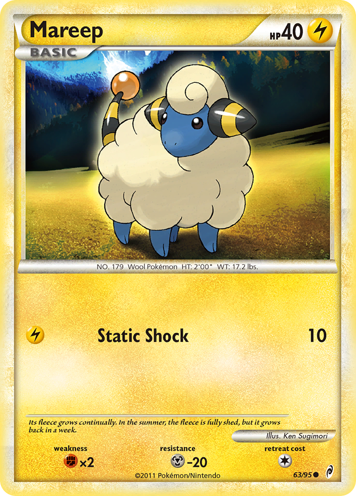 Mareep (63/95) [HeartGold & SoulSilver: Call of Legends] | Black Swamp Games