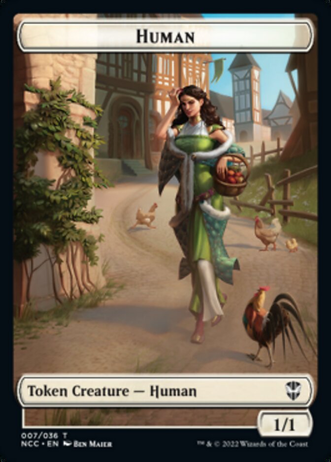 Eldrazi Spawn // Human Double-sided Token [Streets of New Capenna Commander Tokens] | Black Swamp Games