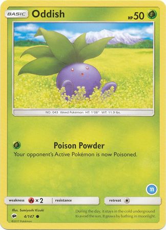 Oddish (4/147) (Deck Exclusive #11) [Sun & Moon: Trainer Kit - Alolan Ninetales] | Black Swamp Games