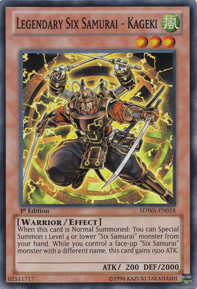 Legendary Six Samurai - Kageki [SDWA-EN018] Super Rare | Black Swamp Games