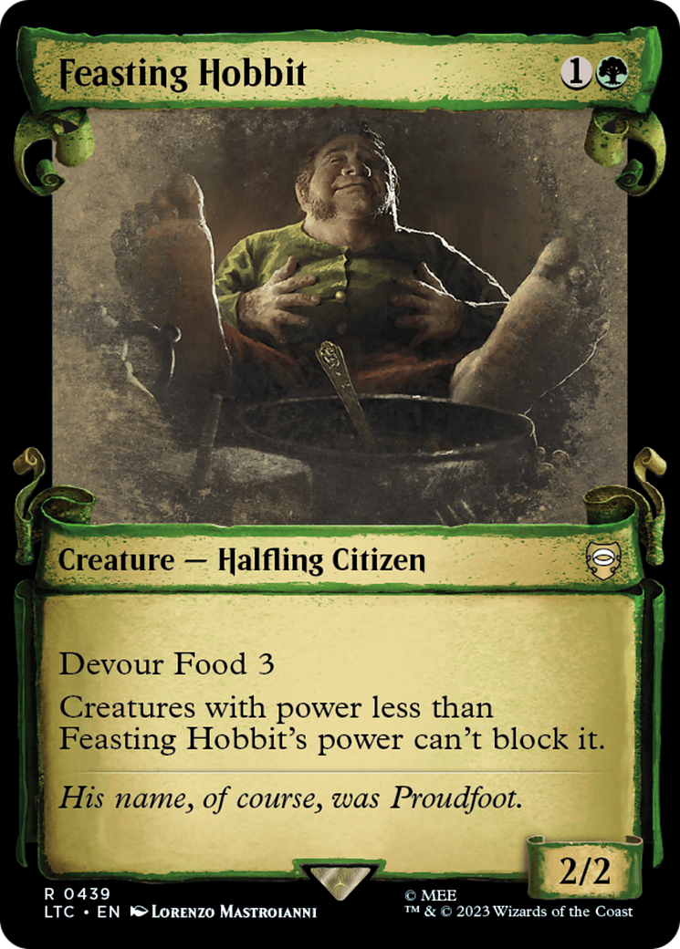Feasting Hobbit [The Lord of the Rings: Tales of Middle-Earth Commander Showcase Scrolls] | Black Swamp Games