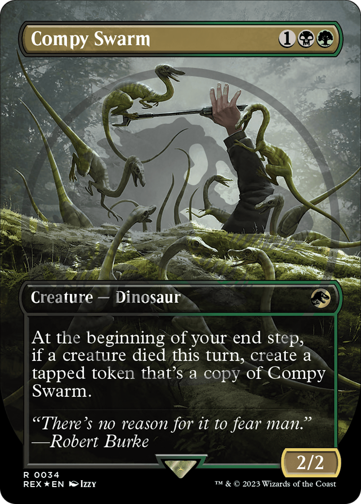 Compy Swarm Emblem (Borderless) [Jurassic World Collection Tokens] | Black Swamp Games