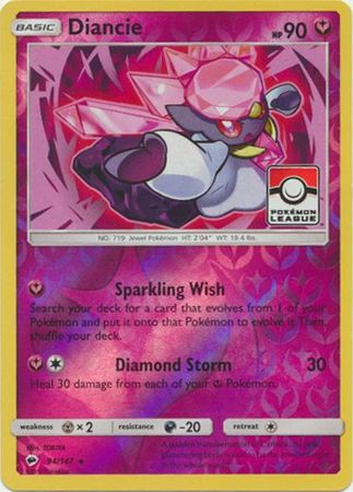 Diancie (94/147) (League Promo) [Sun & Moon: Burning Shadows] | Black Swamp Games