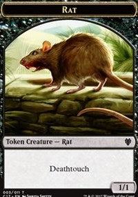 Rat (003) // Cat (001) Double-sided Token [Commander 2017 Tokens] | Black Swamp Games