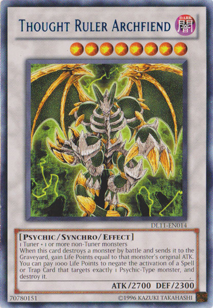 Thought Ruler Archfiend (Blue) [DL11-EN014] Rare | Black Swamp Games