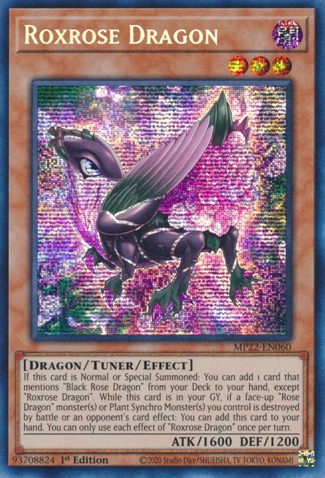 Roxrose Dragon [MP22-EN060] Prismatic Secret Rare | Black Swamp Games