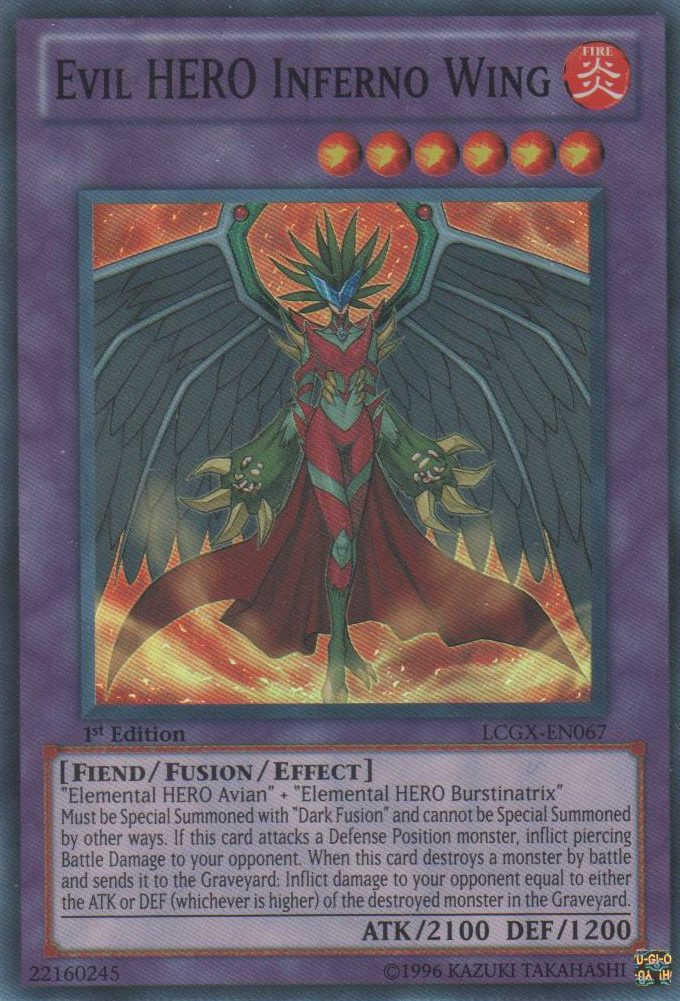 Evil HERO Inferno Wing [LCGX-EN067] Super Rare | Black Swamp Games