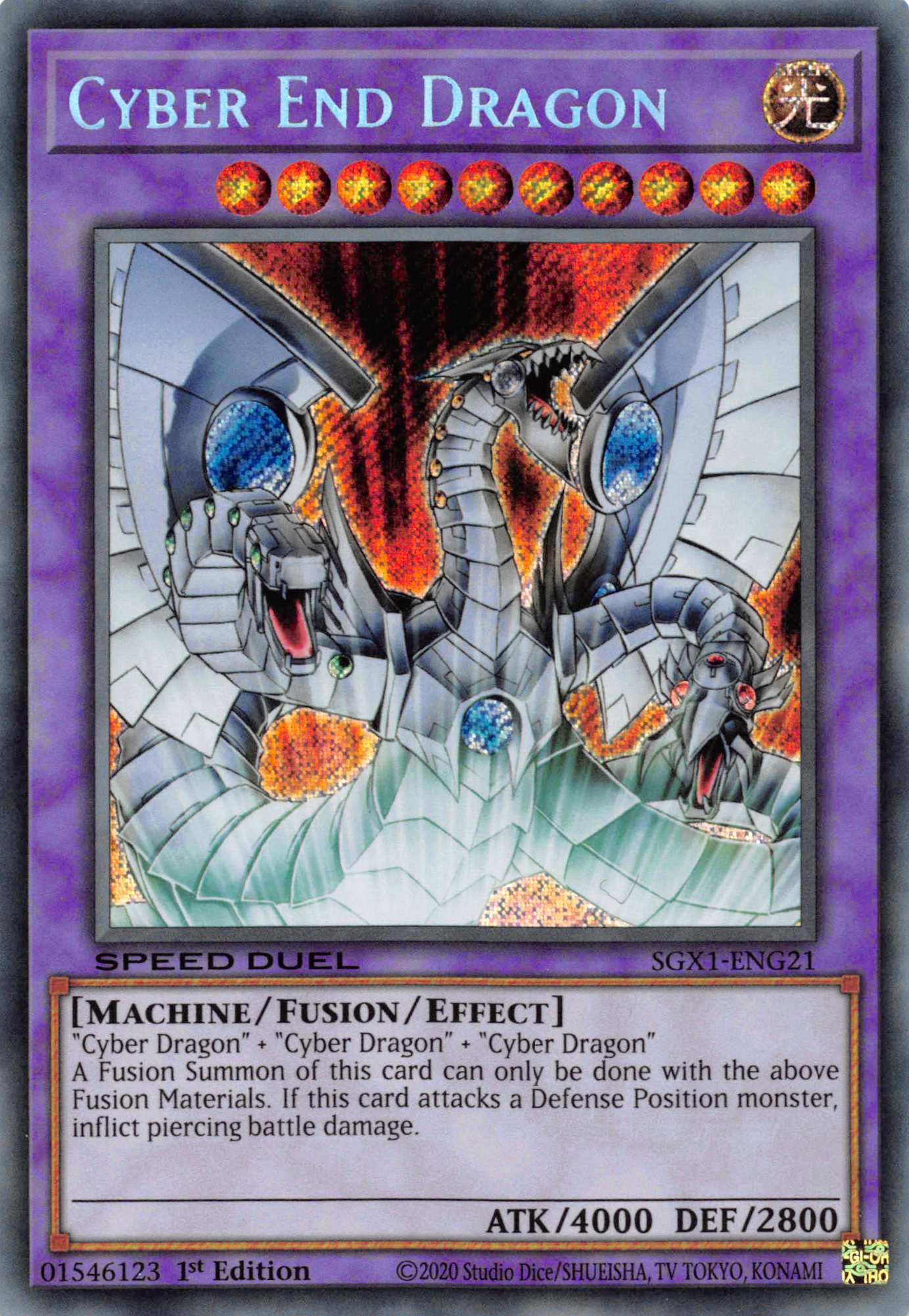 Cyber End Dragon [SGX1-ENG21] Secret Rare | Black Swamp Games