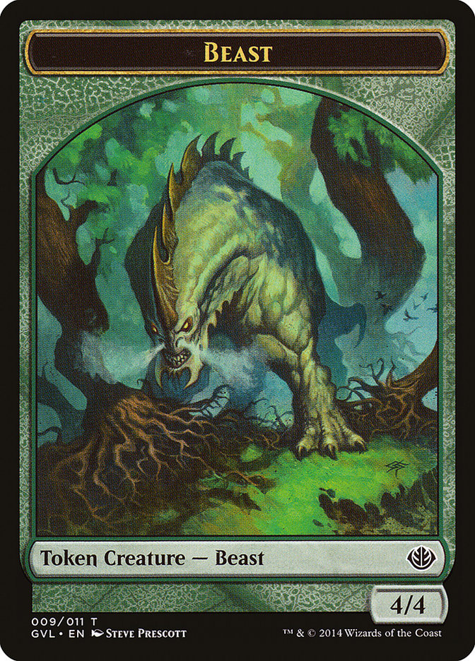 Beast Token (009/011) (Garruk vs. Liliana) [Duel Decks Anthology Tokens] | Black Swamp Games