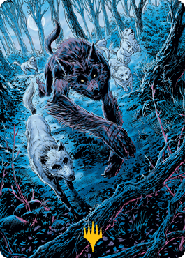 Untamed Pup Art Card (Gold-Stamped Signature) [Innistrad: Midnight Hunt Art Series] | Black Swamp Games