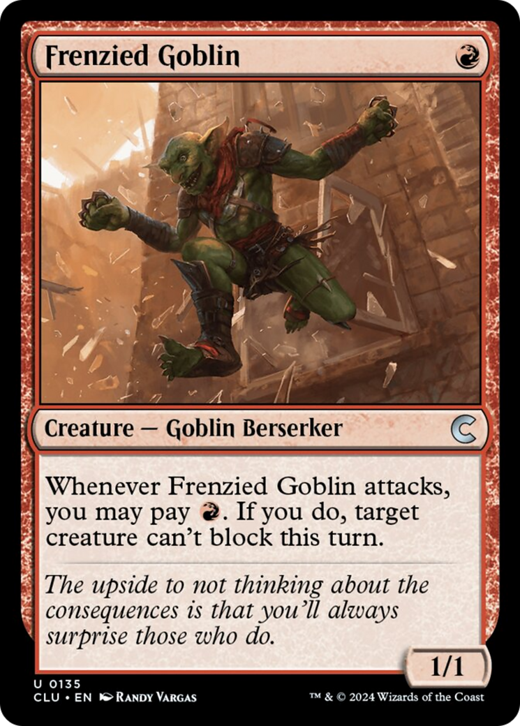 Frenzied Goblin [Ravnica: Clue Edition] | Black Swamp Games