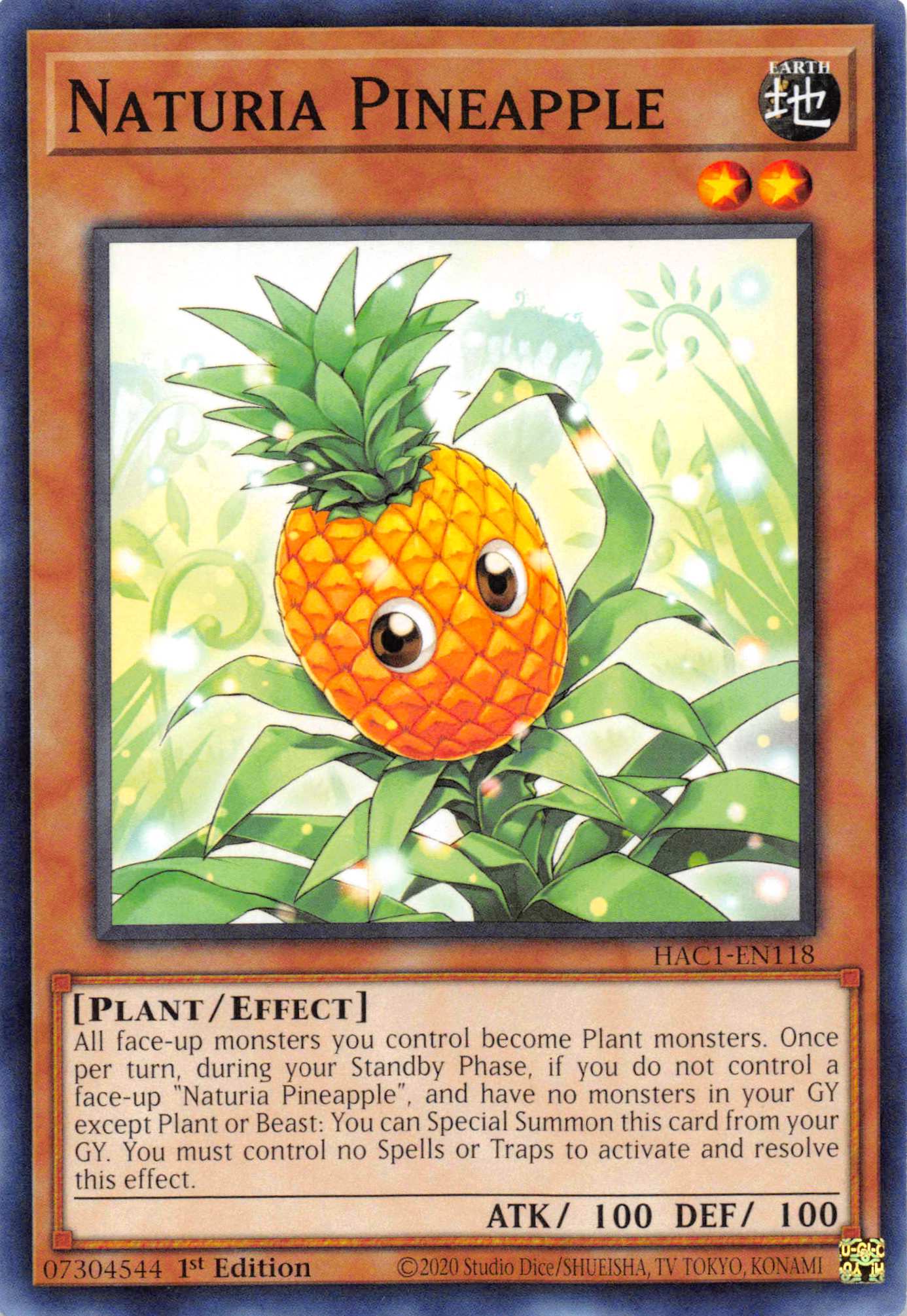 Naturia Pineapple (Duel Terminal) [HAC1-EN118] Parallel Rare | Black Swamp Games