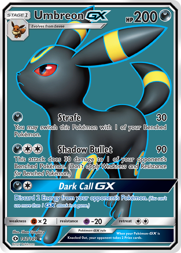 Umbreon GX (142/149) [Sun & Moon: Base Set] | Black Swamp Games