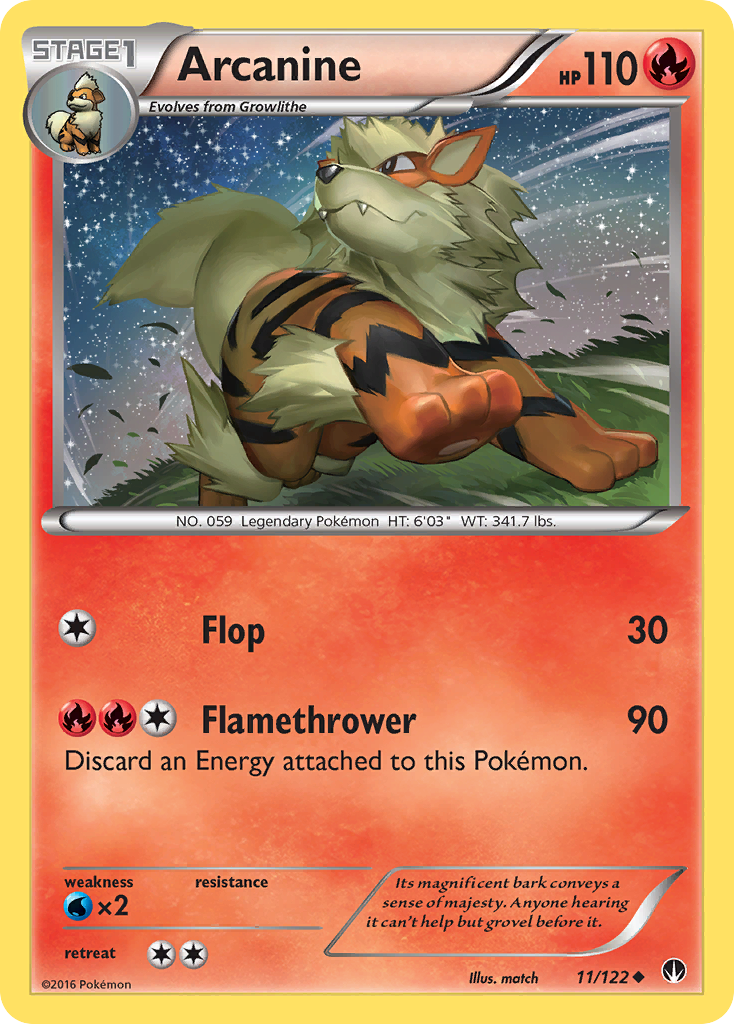 Arcanine (11/122) [XY: BREAKpoint] | Black Swamp Games