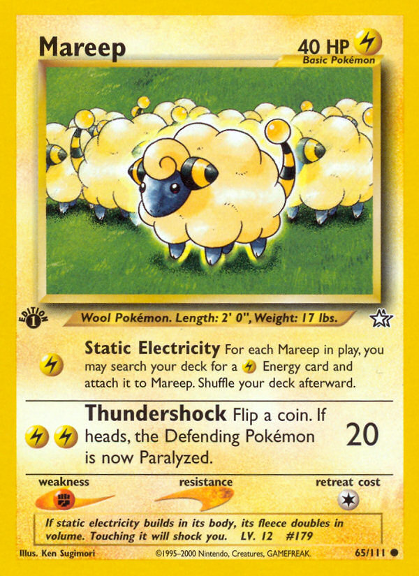 Mareep (65/111) [Neo Genesis 1st Edition] | Black Swamp Games