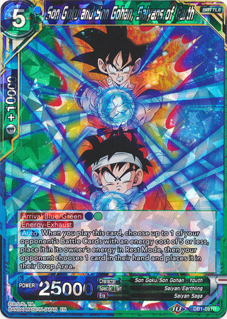 Son Goku and Son Gohan, Saiyans of Earth (DB1-091) [Dragon Brawl] | Black Swamp Games