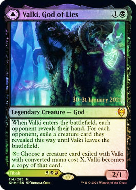 Valki, God of Lies // Tibalt, Cosmic Impostor  [Kaldheim Prerelease Promos] | Black Swamp Games