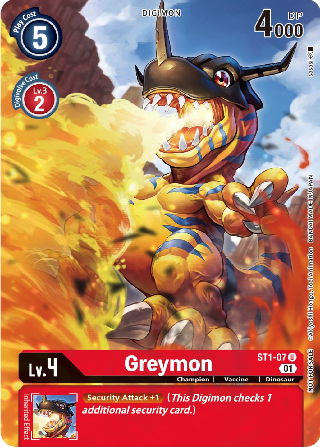 Greymon [ST1-07] (Dimensional Phase Pre-Release Pack) [Starter Deck: Gaia Red Promos] | Black Swamp Games