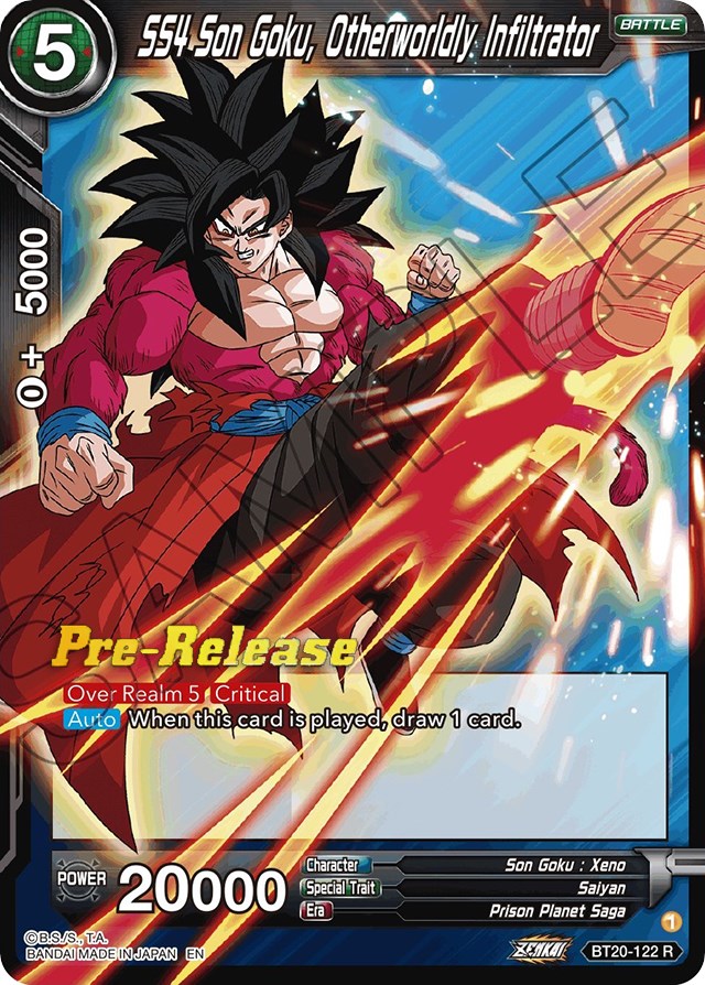 SS4 Son Goku, Otherworldly Infiltrator (BT20-122) [Power Absorbed Prerelease Promos] | Black Swamp Games