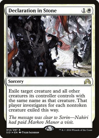 Declaration in Stone [Shadows over Innistrad Promos] | Black Swamp Games