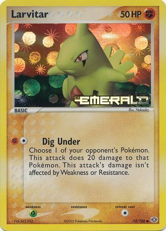 Larvitar (52/106) (Stamped) [EX: Emerald] | Black Swamp Games