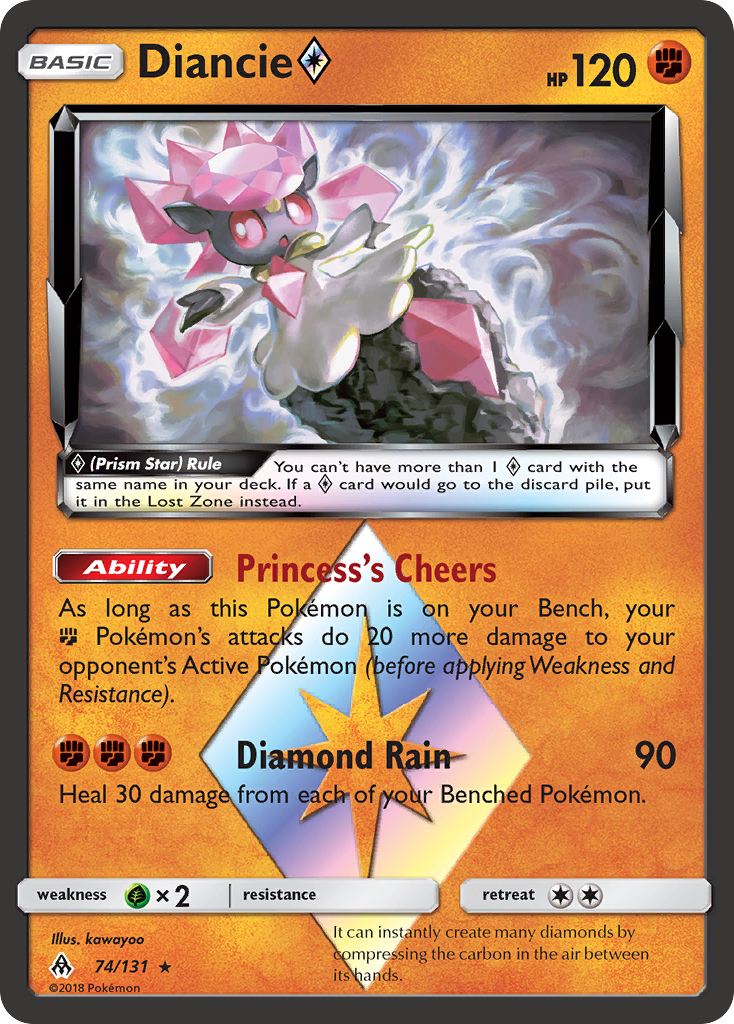 Diancie (74/131) (Prism Star) [Sun & Moon: Forbidden Light] | Black Swamp Games