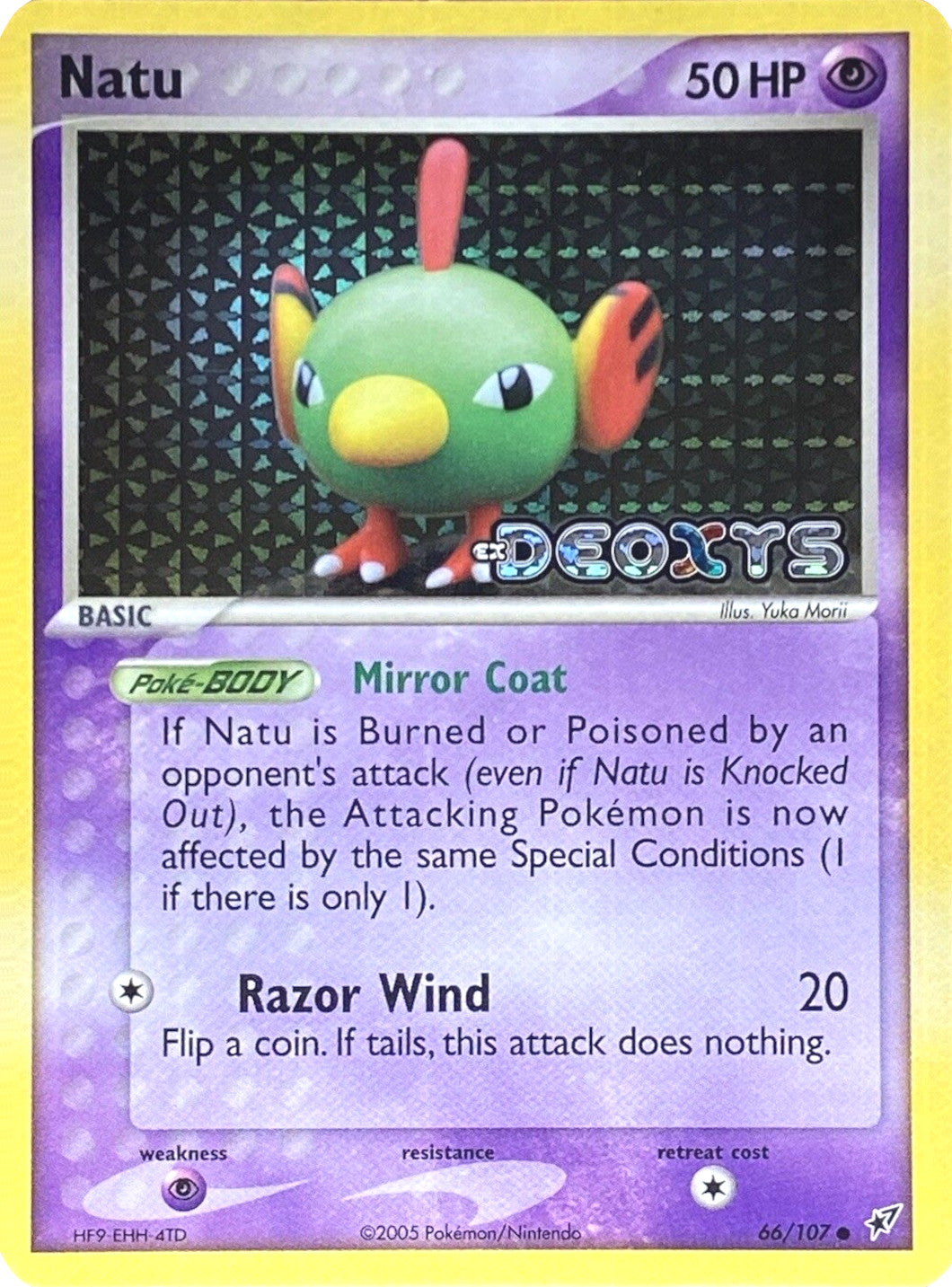 Natu (66/107) (Stamped) [EX: Deoxys] | Black Swamp Games