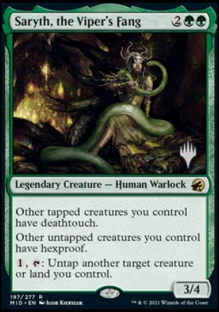 Saryth, the Viper's Fang (Promo Pack) [Innistrad: Midnight Hunt Promos] | Black Swamp Games