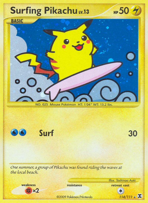 Surfing Pikachu (114/111) [Platinum: Rising Rivals] | Black Swamp Games