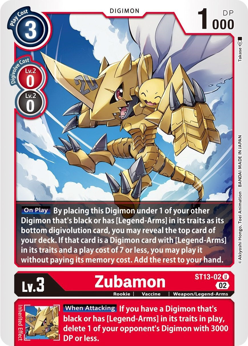 Zubamon [ST13-02] [Starter Deck: Ragnaloardmon] | Black Swamp Games