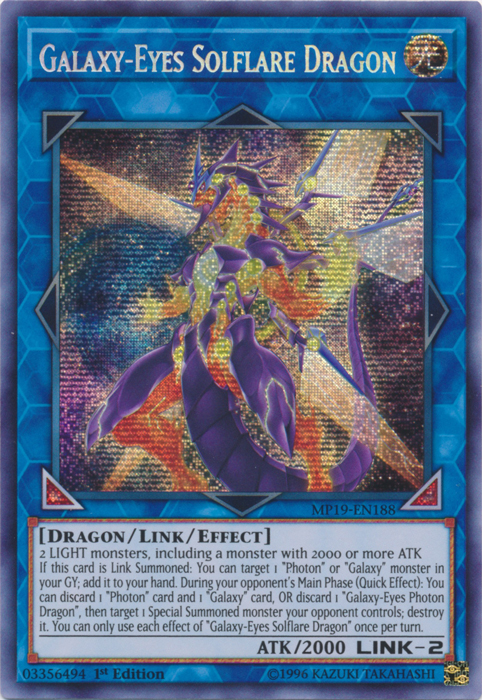 Galaxy-Eyes Solflare Dragon [MP19-EN188] Prismatic Secret Rare | Black Swamp Games