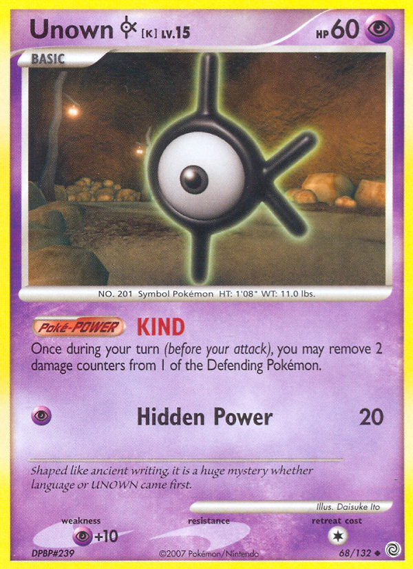 Unown K (68/132) [Diamond & Pearl: Secret Wonders] | Black Swamp Games