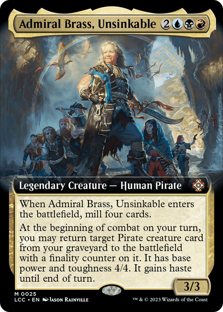 Admiral Brass, Unsinkable (Extended Art) [The Lost Caverns of Ixalan Commander] | Black Swamp Games