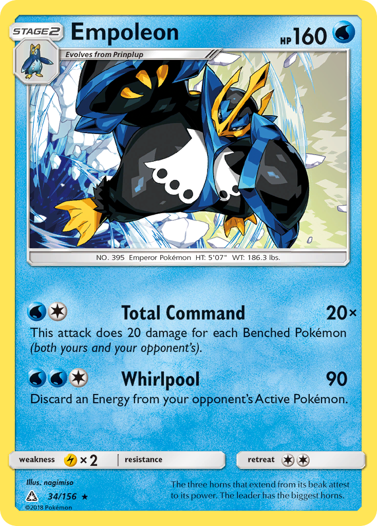 Empoleon (34/156) [Sun & Moon: Ultra Prism] | Black Swamp Games