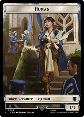 Human // Treasure Double-Sided Token [The Lord of the Rings: Tales of Middle-Earth Commander Tokens] | Black Swamp Games