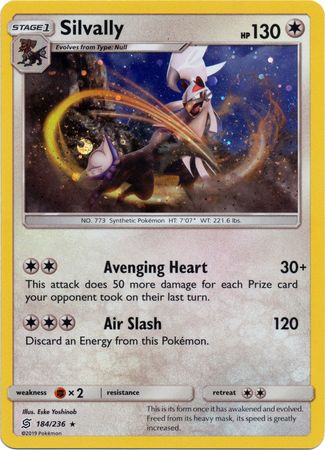 Silvally (184/236) (Cosmos Holo) [Sun & Moon: Unified Minds] | Black Swamp Games