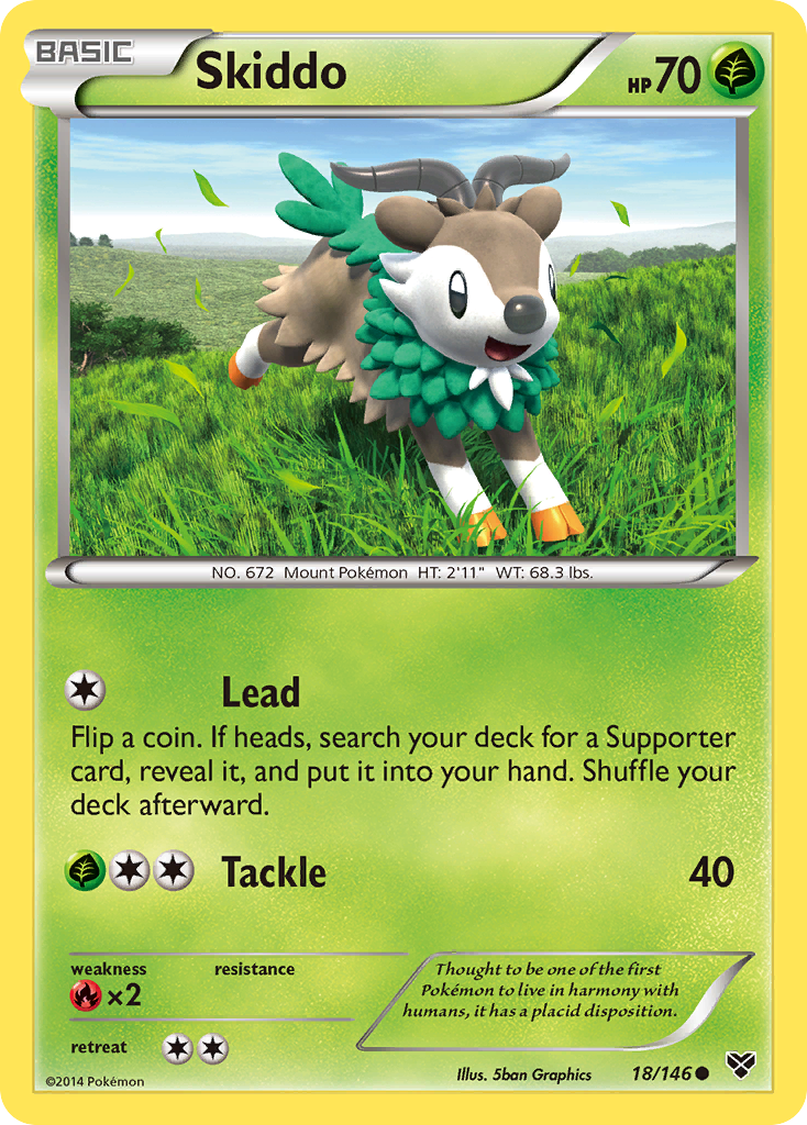 Skiddo (18/146) [XY: Base Set] | Black Swamp Games