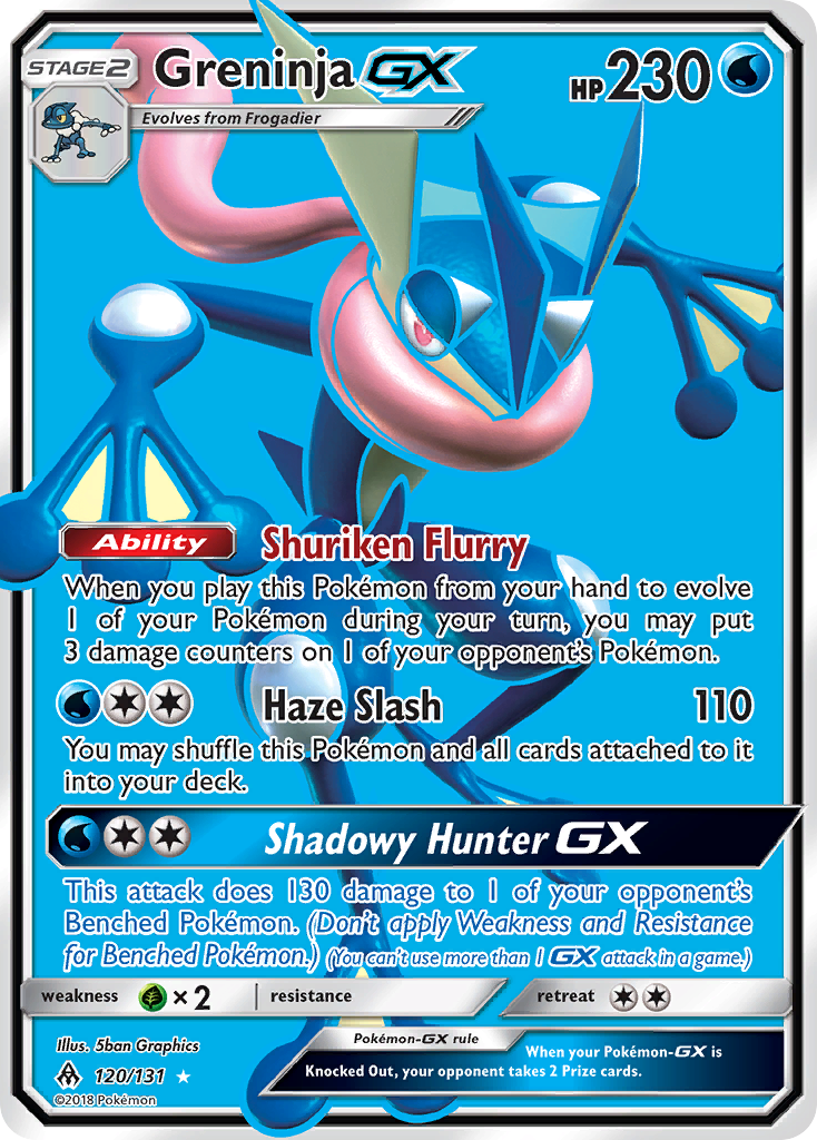 Greninja GX (120/131) [Sun & Moon: Forbidden Light] | Black Swamp Games