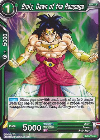 Broly, Dawn of the Rampage [BT1-076] | Black Swamp Games