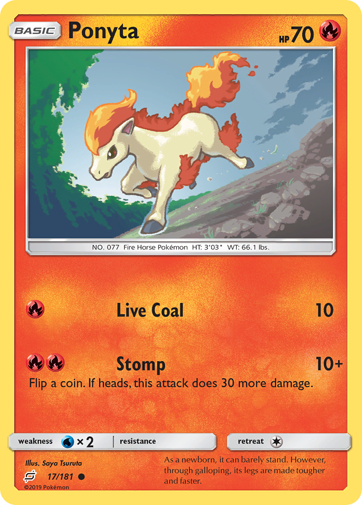 Ponyta (17/181) [Sun & Moon: Team Up] | Black Swamp Games