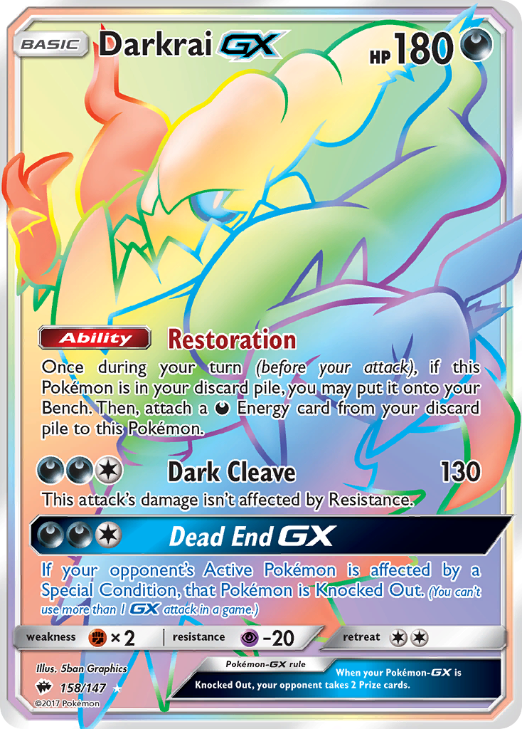 Darkrai GX (158/147) [Sun & Moon: Burning Shadows] | Black Swamp Games