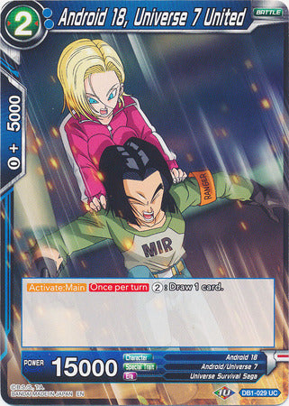 Android 18, Universe 7 United (DB1-029) [Dragon Brawl] | Black Swamp Games