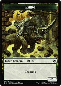 Rhino // Egg Double-sided Token [Commander 2019 Tokens] | Black Swamp Games