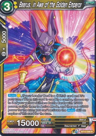 Beerus, in Awe of the Golden Emperor [BT12-098] | Black Swamp Games